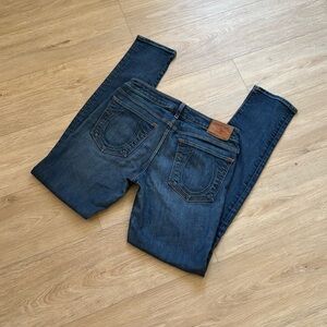 True Religion Blue Distressed Skinny Jeans